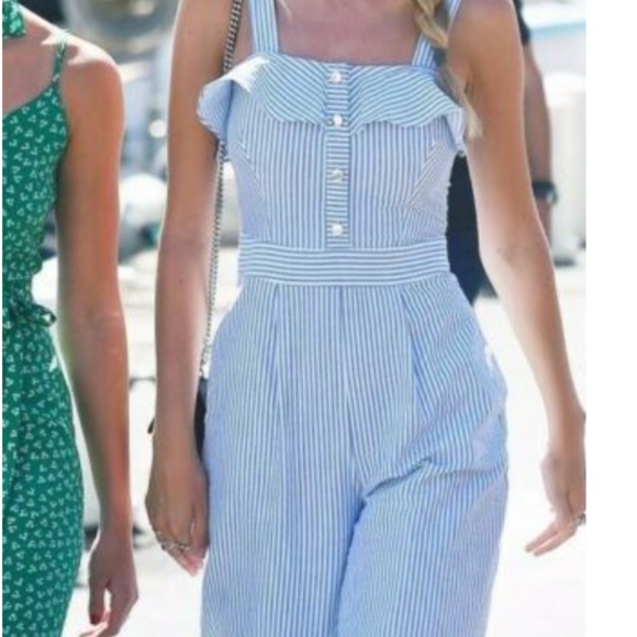 Zara Pants - ZARA AW17 STRIPED JUMPSUIT WITH RUFFLES Small